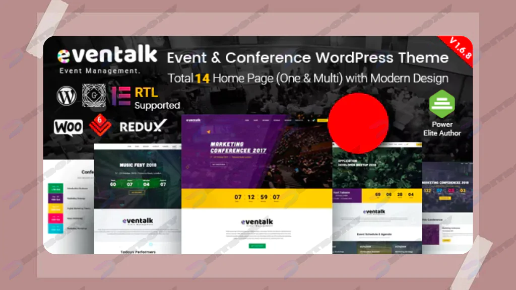 EvnTalk - Event Conference WordPress Theme Nulled