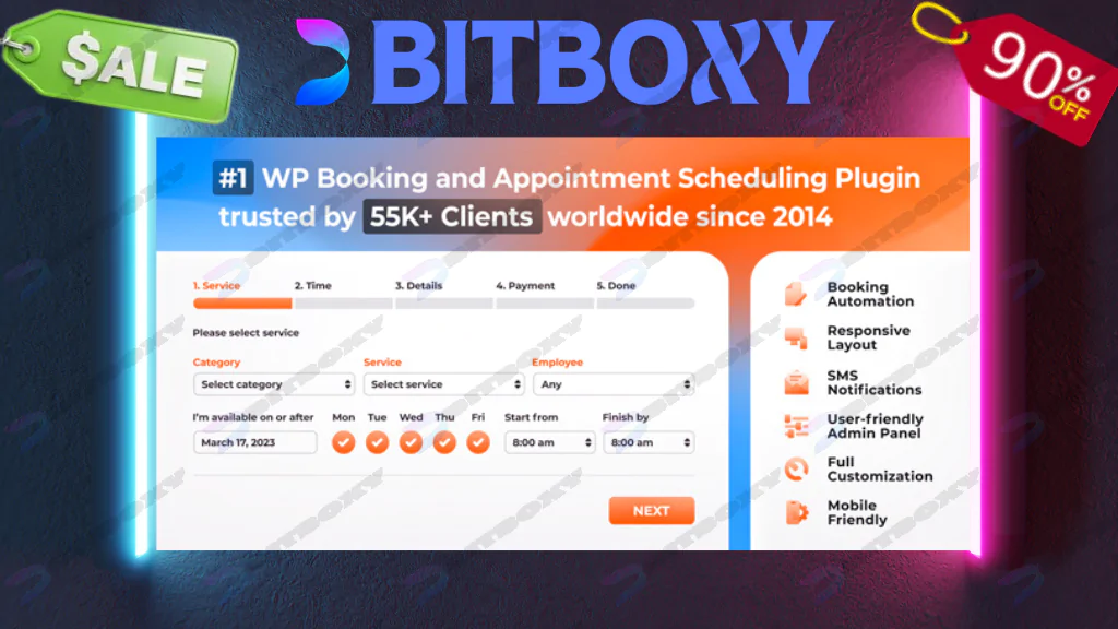 Bookly PRO – Appointment Booking and Scheduling Software System