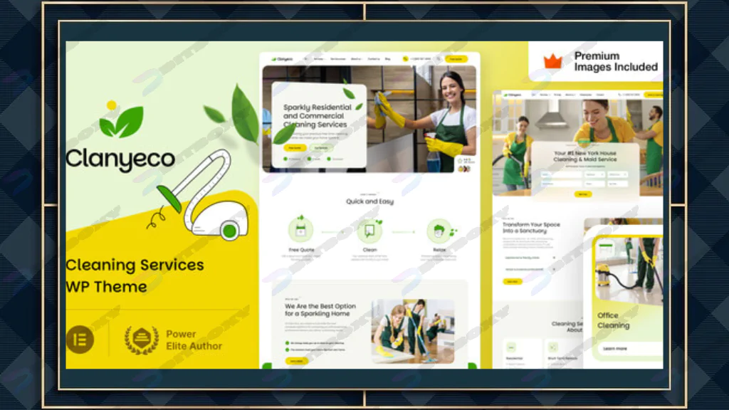 ClanyEco– Cleaning Services WordPress Theme Nulled