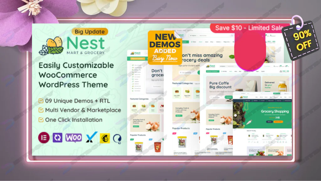 Nest - Grocery Store WooCommerce WordPress Theme Nulled