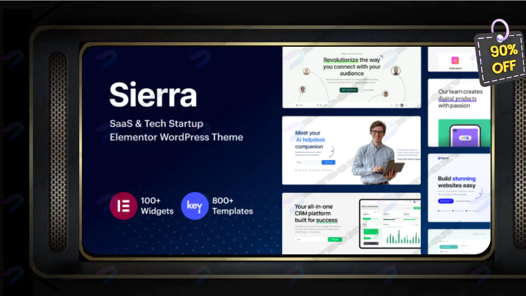 Sierra - SaaS & Tech Startup Elementor WordPress Theme Nulled