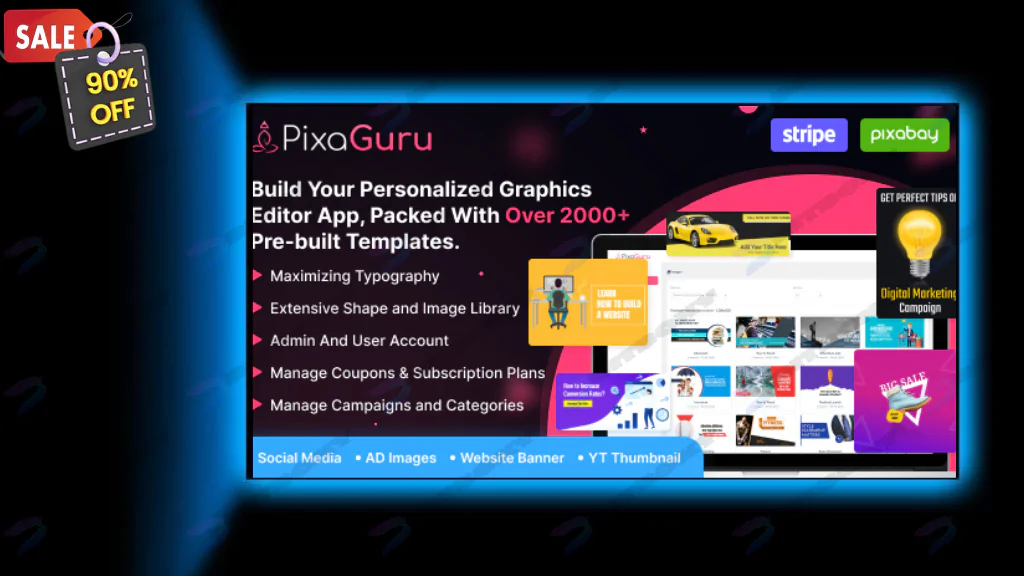 SAAS Platform to Create Graphics, Images, Social Media Posts, Ads, Banners, & Stories Nulled