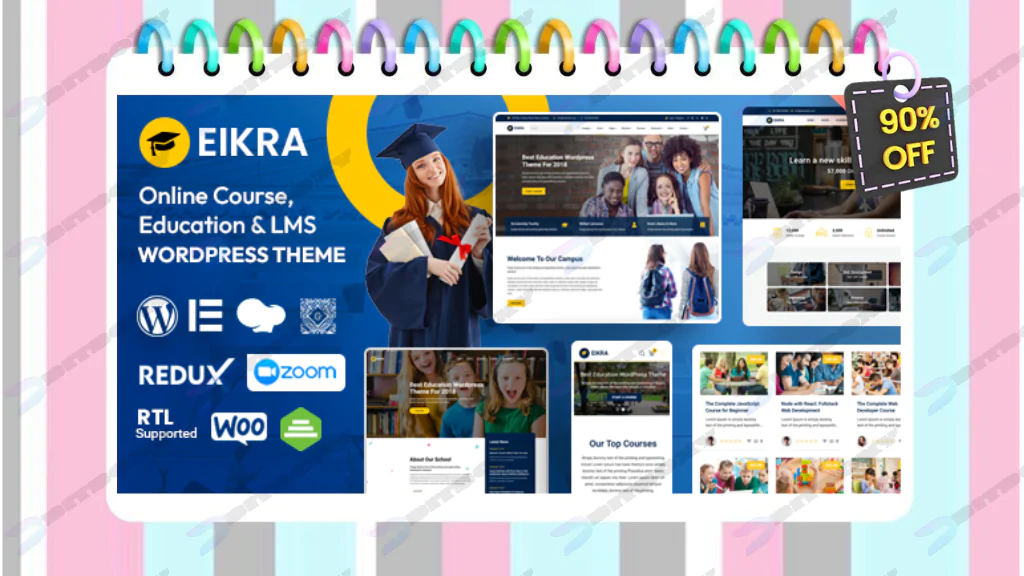 Eikra - Education WordPress Theme Nulled