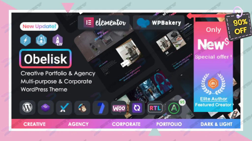 Obelisk - Agency Portfolio & Creative WordPress Theme Nulled